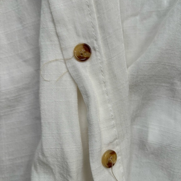 White button down long lounge shirt - Picture 7 of 10